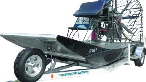 FIRST LOAD ADJUSTABLE AIR BOAT ALUMINUM TRAILER