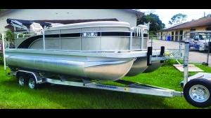FIRST LOAD ADJUSTABLE PONTOON ALUMINUM TRAILER